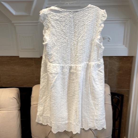 𝅺shein V-Neck Ruffle Trim Schiffy Dress - Picture 5 of 5